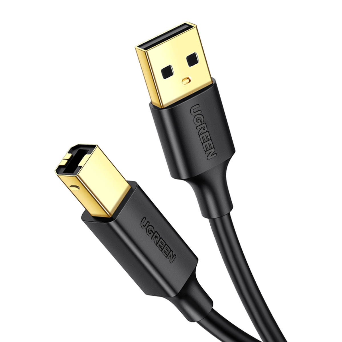Кабел за принтер UGREEN US135, USB-A - USB-B, 5m, Черен