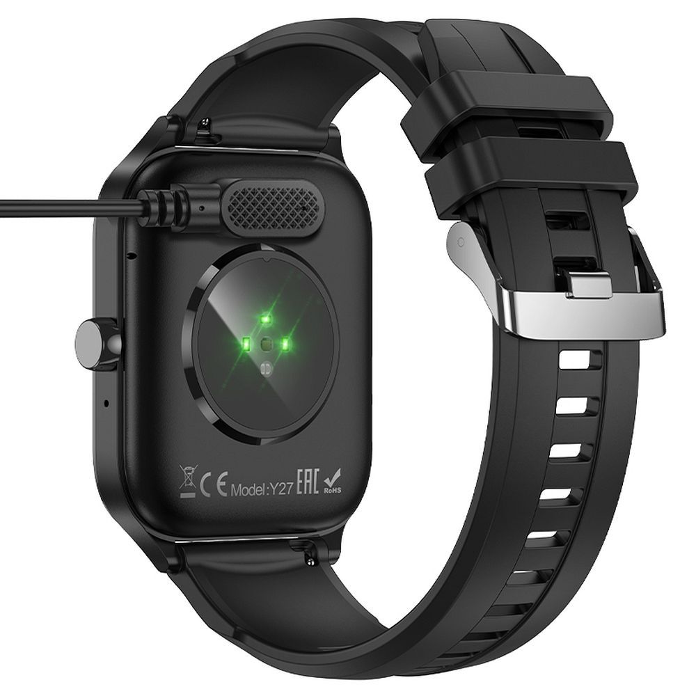 Кабел за зареждане за Smartwatch HOCO Y26 / Y27, USB-A, Черен