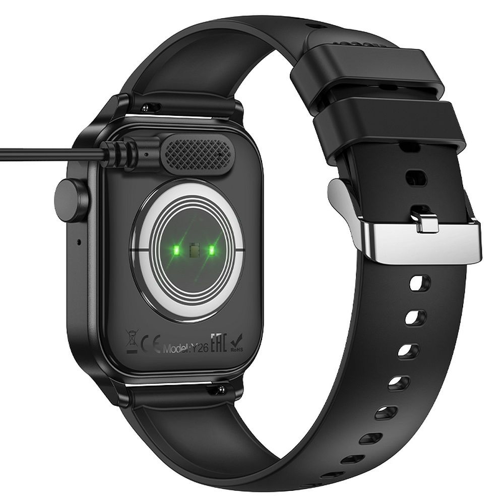 Кабел за зареждане за Smartwatch HOCO Y26 / Y27, USB-A, Черен