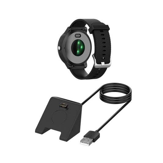 Кабел за зареждане Techsuit TGC3 за Garmin Fenix 5 Plus / 7X / 6X / 6 / 5, USB-A, Черен