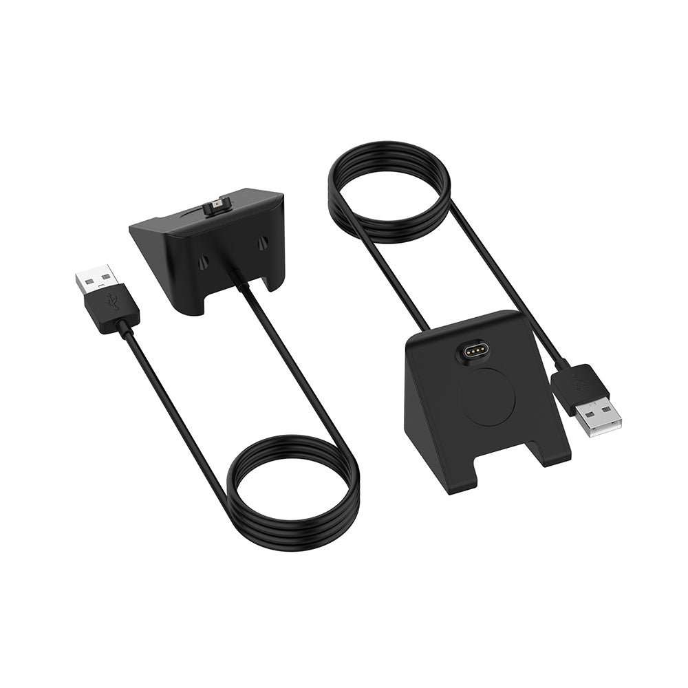 Кабел за зареждане Techsuit TGC3 за Garmin Fenix 5 Plus / 7X / 6X / 6 / 5, USB-A, Черен