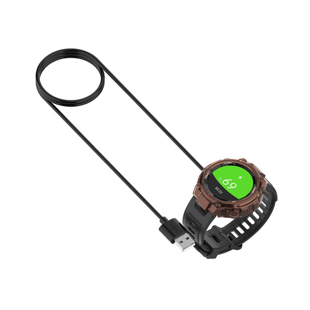 Кабел за зареждане Techsuit THA2 за Amazfit Watch Series, USB-A, Черен