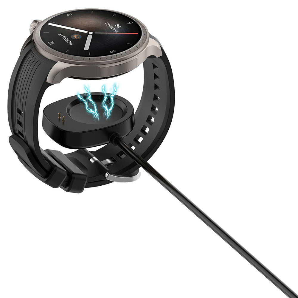 Кабел за зареждане Techsuit THA4 за Amazfit T-Rex 3 / Balance, USB-A, Черен