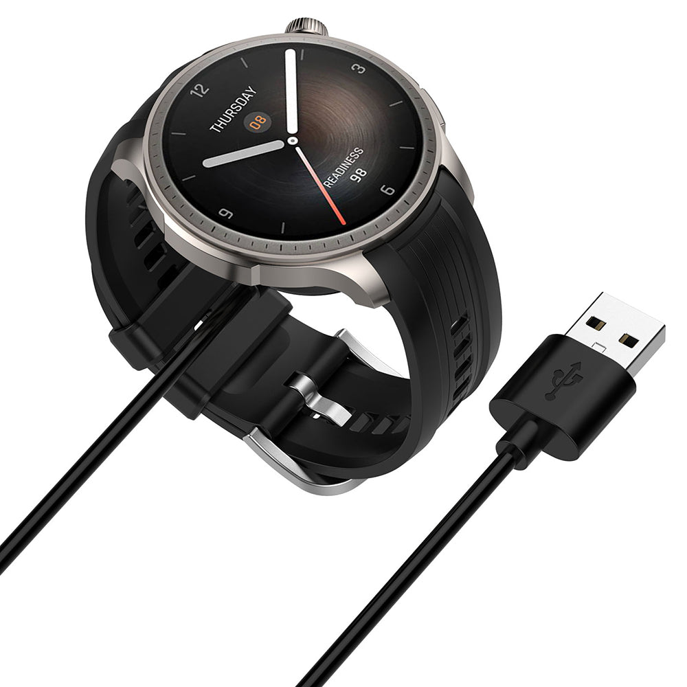 Кабел за зареждане Techsuit THA4 за Amazfit T-Rex 3 / Balance, USB-A, Черен