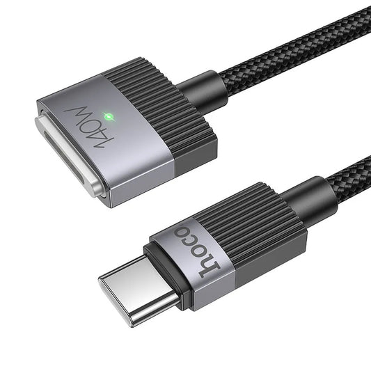 Кабел за зареждане HOCO U141, USB-C - MagSafe 3, 140W, 1.8m, Черен