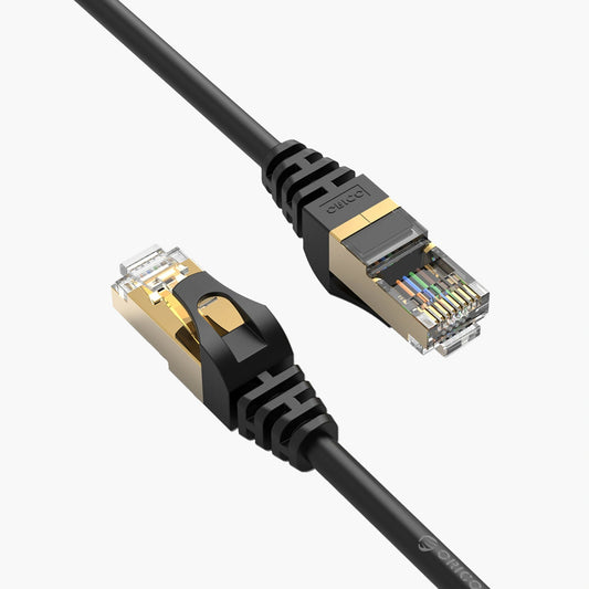 Мрежов кабел Orico PUG-C7, UTP, Cat7, 1м, Черен