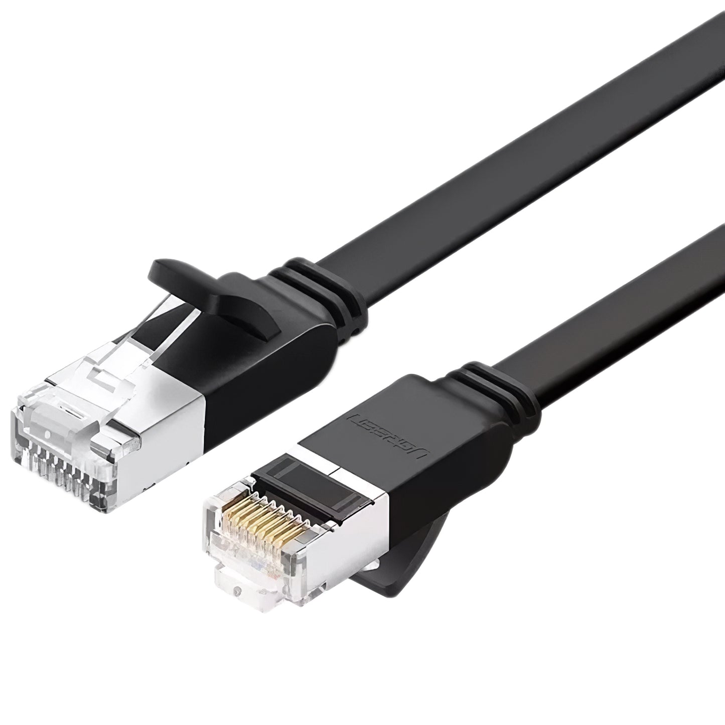 UGREEN Мрежов кабел NW101 Плосък, UTP, Cat6, 1 м, черен