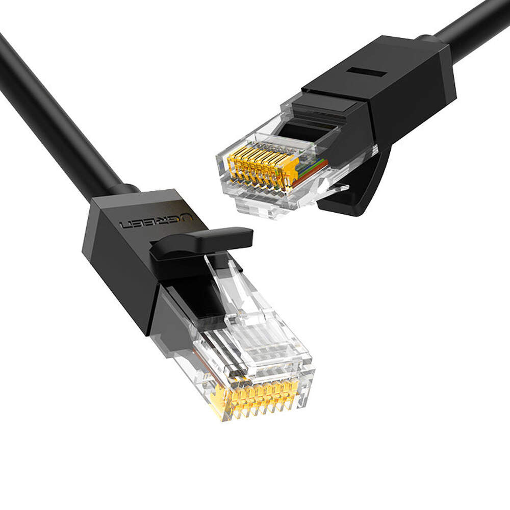 Мрежов кабел UGREEN NW102, UTP, Cat6, 1 м, черен