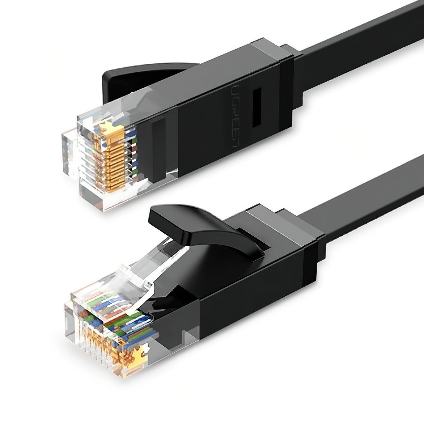 Мрежов кабел UGREEN NW102 Flat, UTP, Cat6, 3m, Черен