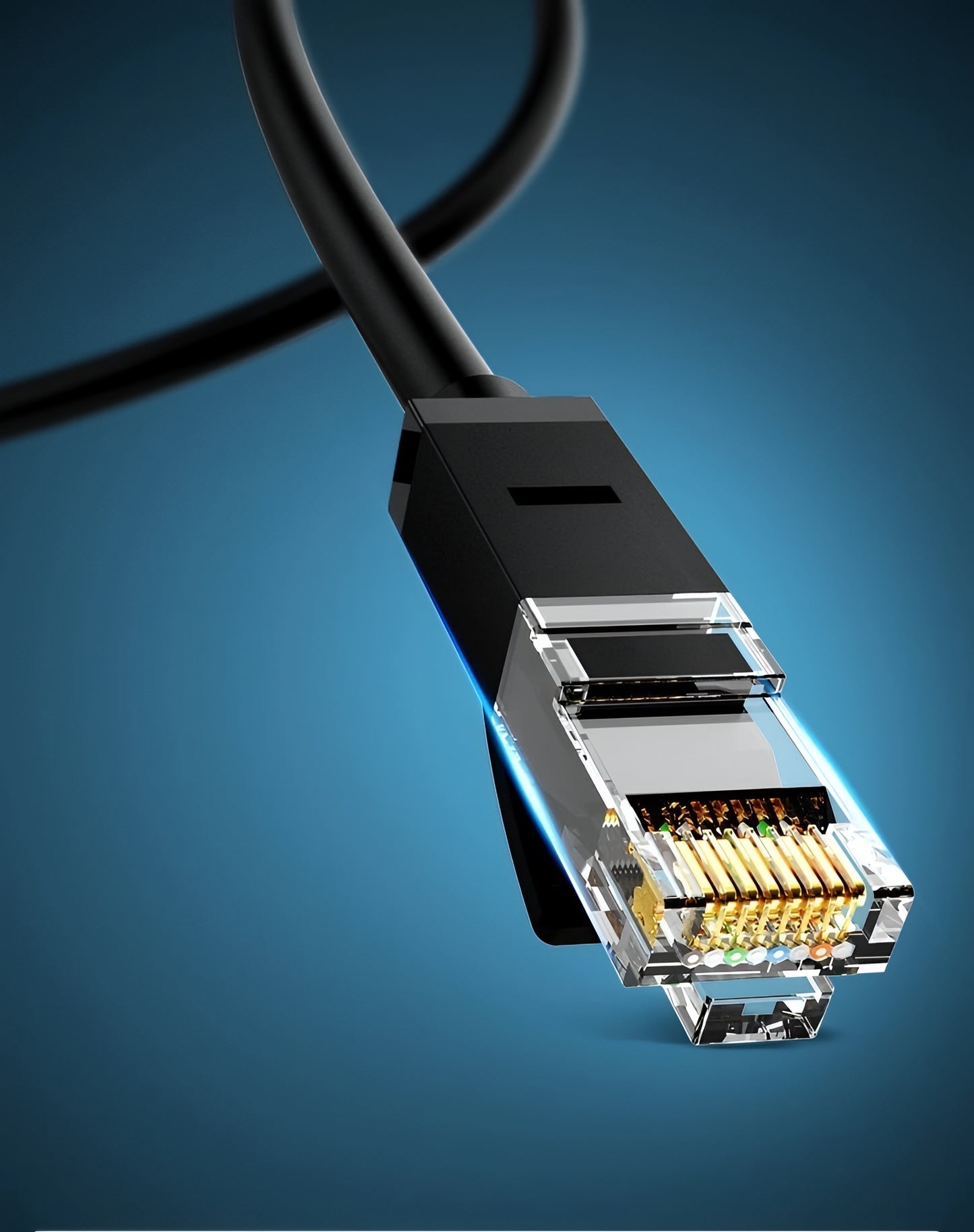 Мрежов кабел UGREEN NW102, UTP, Cat6, 5m, Черен