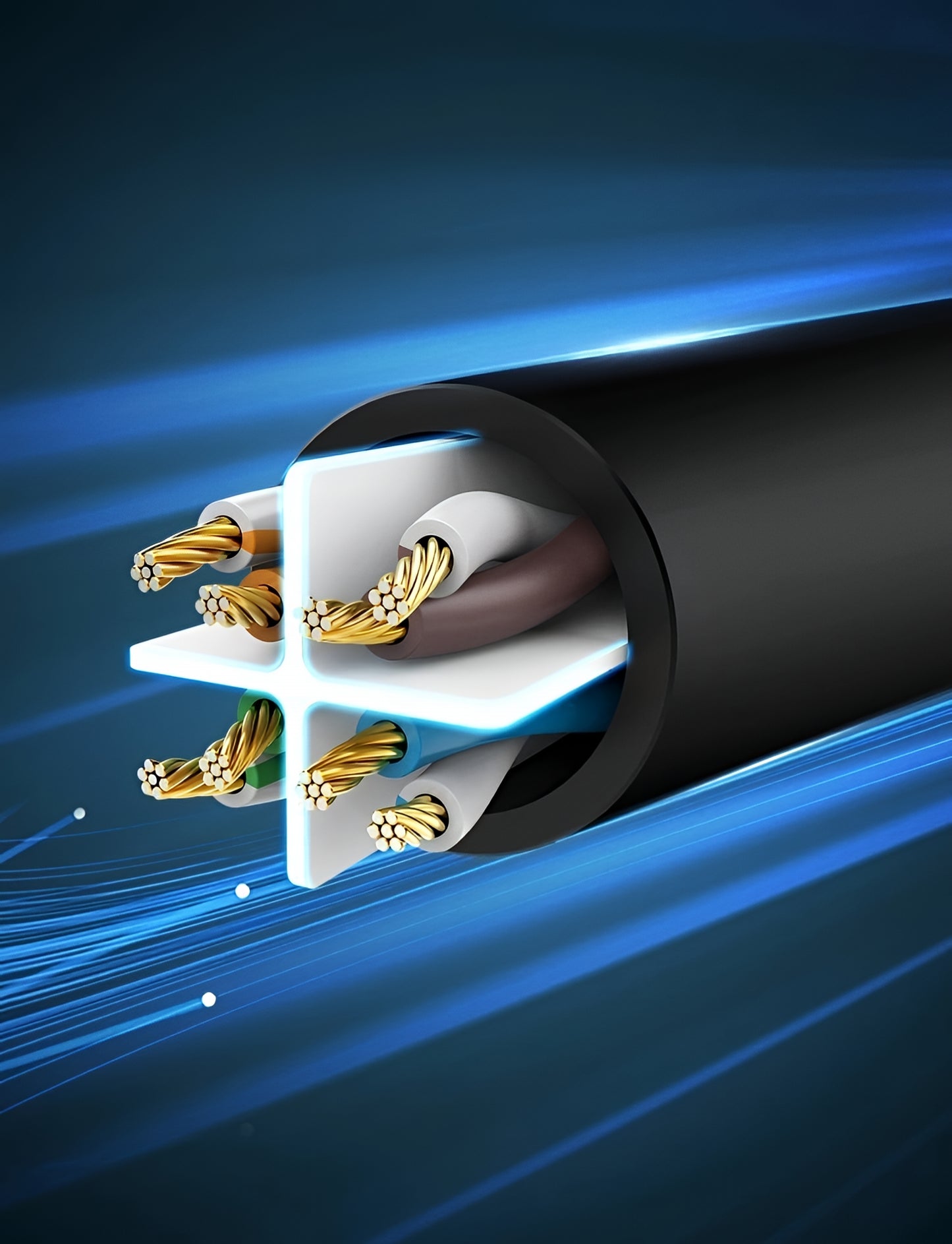 Мрежов кабел UGREEN NW102, UTP, Cat6, 5m, Черен