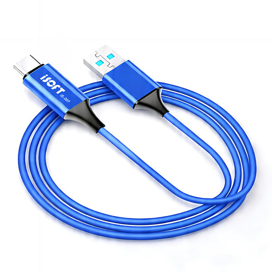 Кабел за пренос на данни iSOFT IS-007, интерфейс USB-A - USB-C