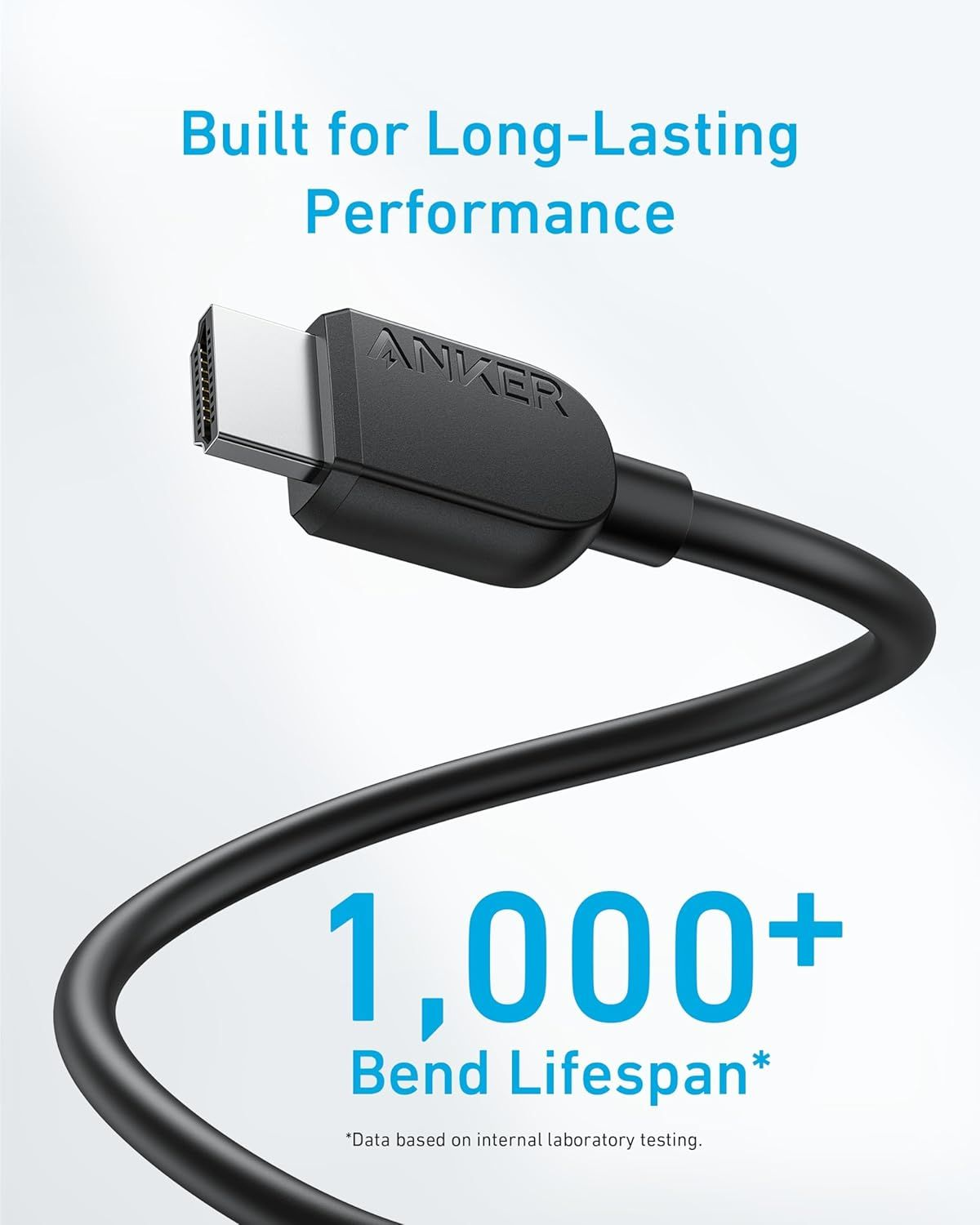 Видео кабел Anker, HDMI - HDMI, 8K, 1.8m, Черен A8742011