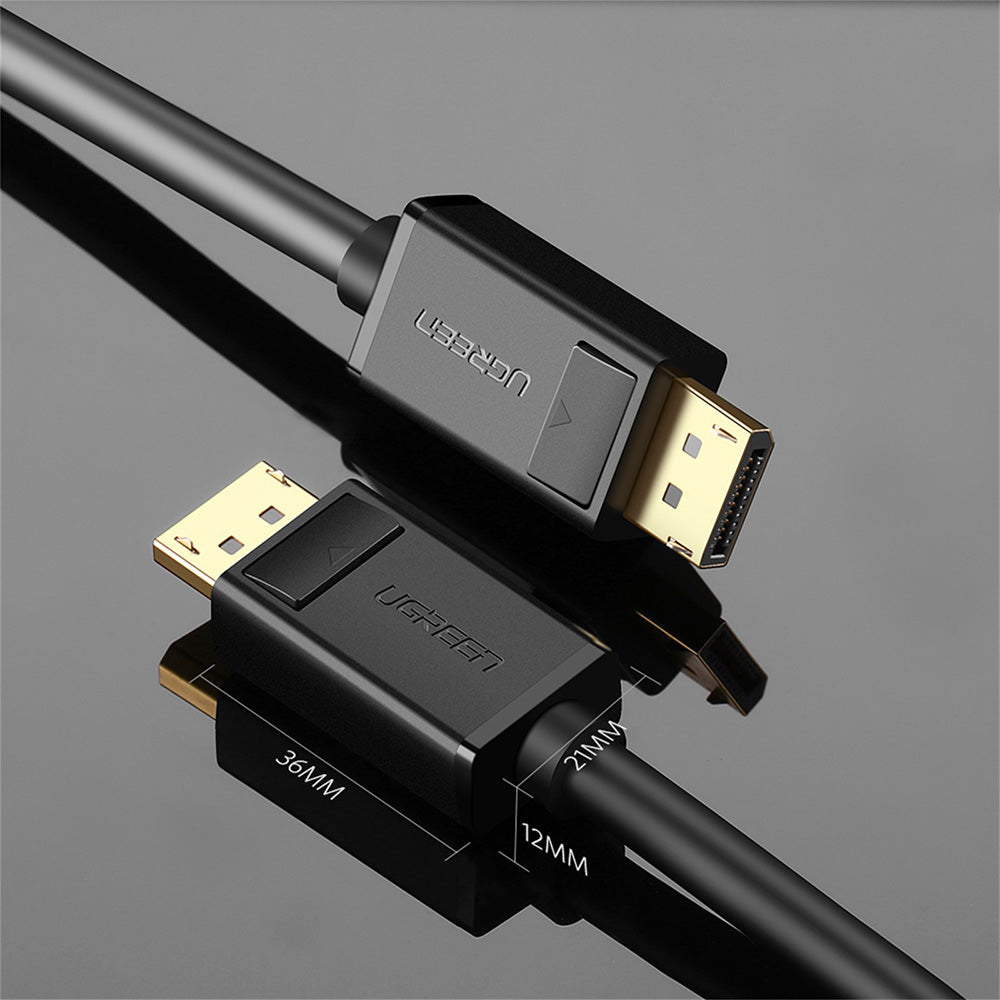 Видео кабел UGREEN DP102, DisplayPort - DisplayPort, 4K, 2m, Черен