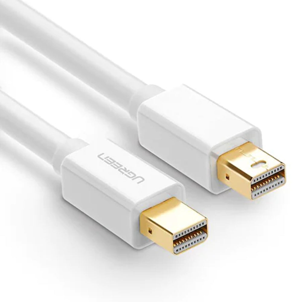 Видео кабел UGREEN, MiniDisplayPort - MiniDisplayPort, 4K, 2m, Бял