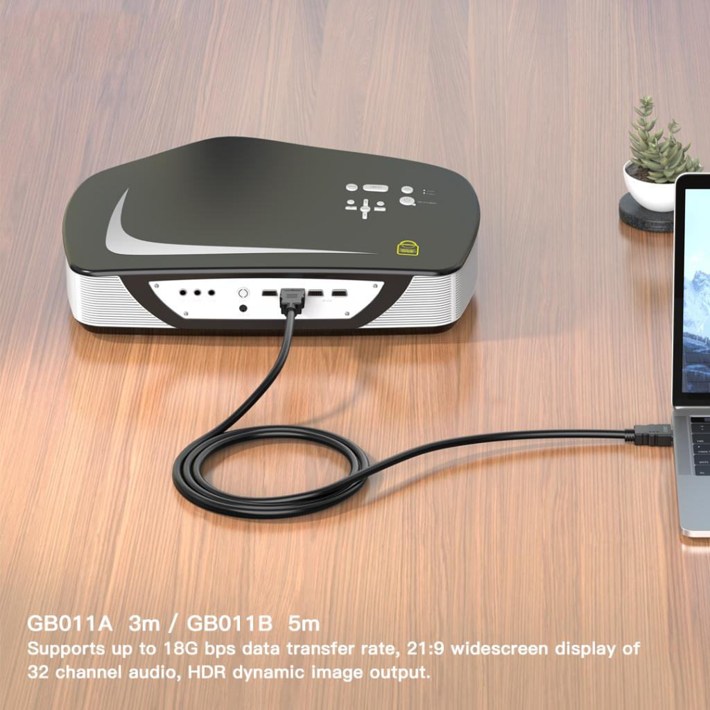 Видео кабел XO Design GB011B, HDMI - HDMI, 4K, 5m, Черен