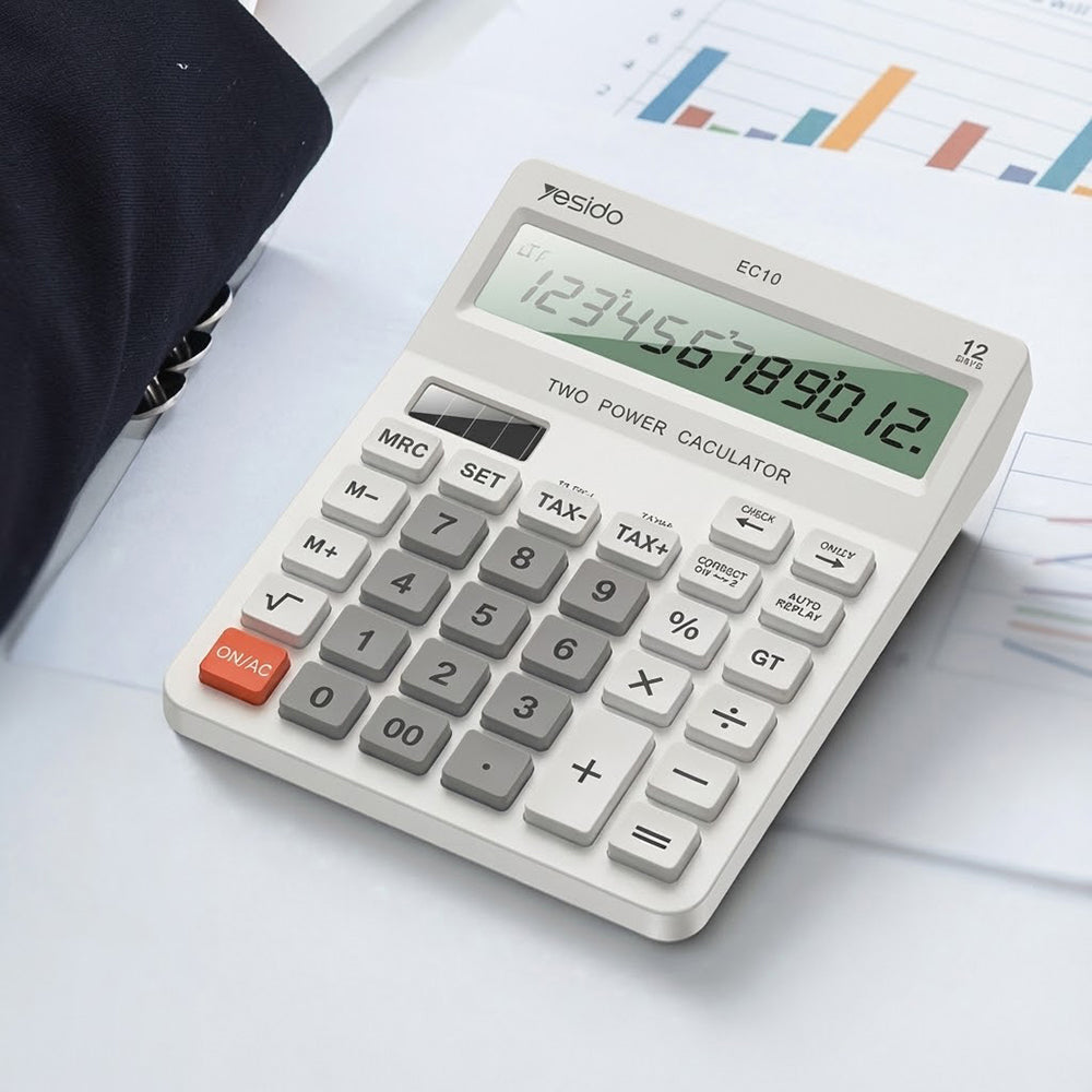 Калкулатор за бюро Yesido EC10, Бял