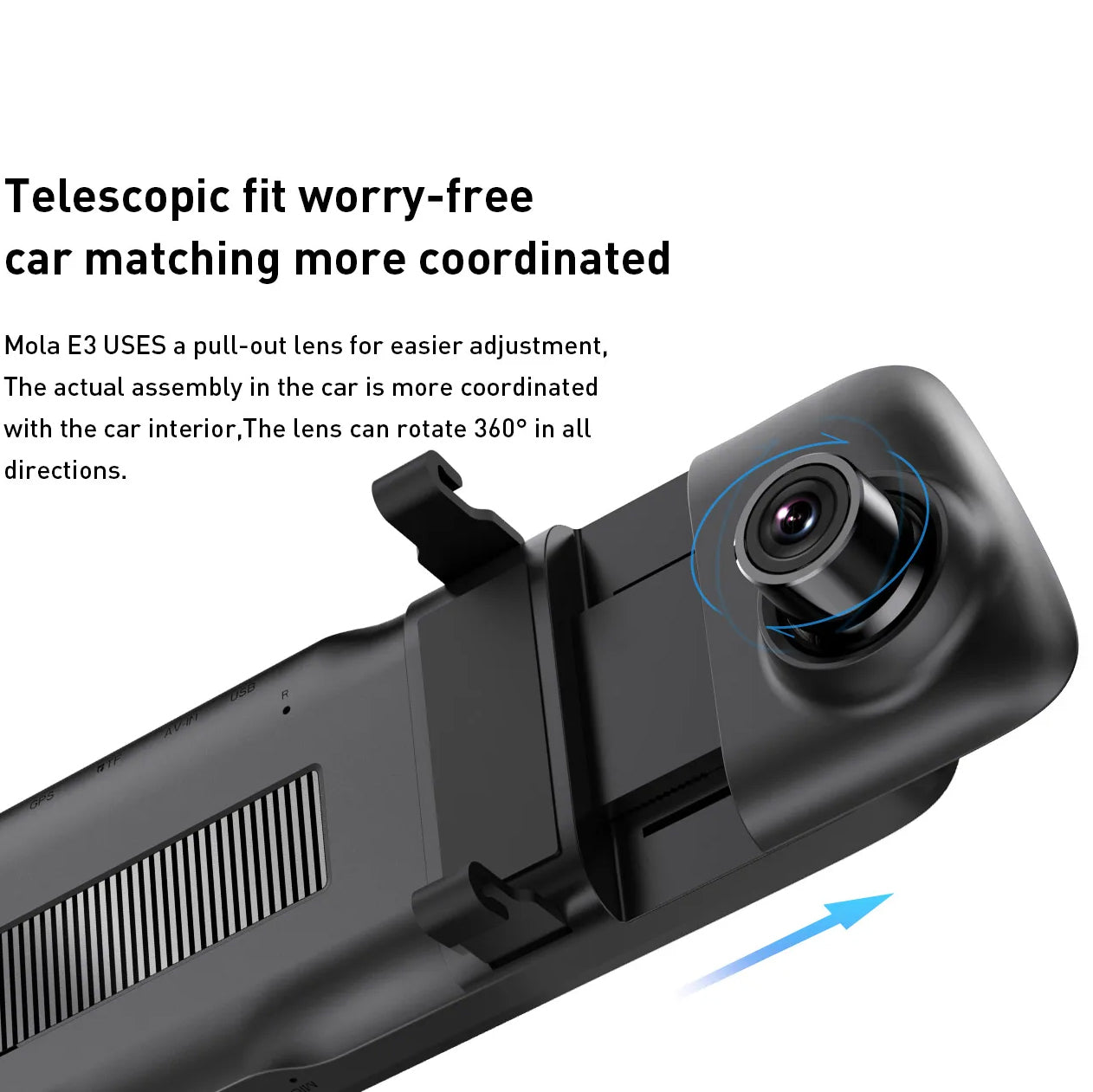 Автомобилна камера предна и задна DDPAI mola E3, 2K, Wi-Fi