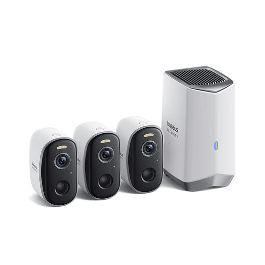 Камера за наблюдение Baseus N1, Wi-Fi, 2K, IP67, Външна, Комплект 3 броя S0TW022131
