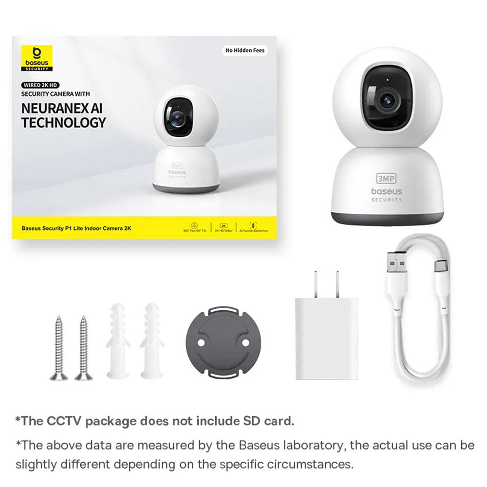 Камера за наблюдение Baseus P1 Lite, Wi-Fi, 2K, Вътрешна S0TV002132
