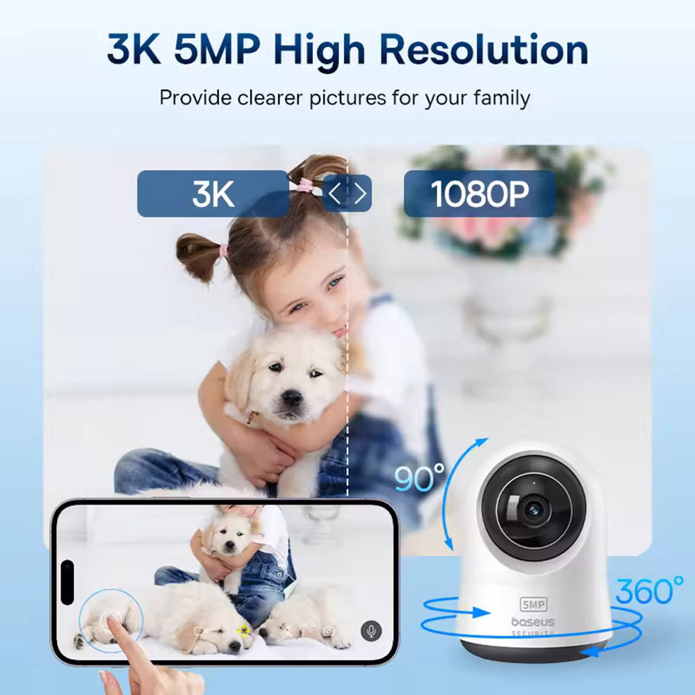 Baseus P1 Pro Surveillance Camera, Wi-Fi, 3K, Indoor S0TW002131