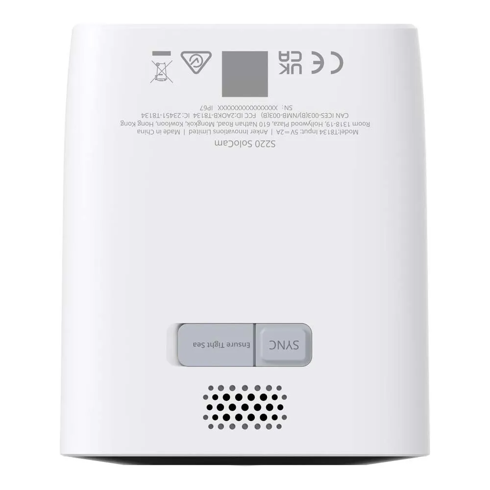Видеокамера за наблюдение Eufy SoloCam S220, Wi-Fi, 2K, IP67, соларен панел, външна T8134321