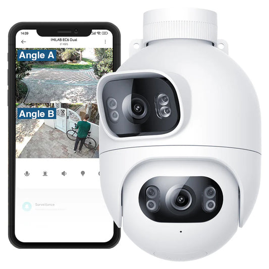 iMILAB Камера за наблюдение iMILAB EC6 Dual, Wi-Fi, 2K, IP66, на открито CMSXJ68A
