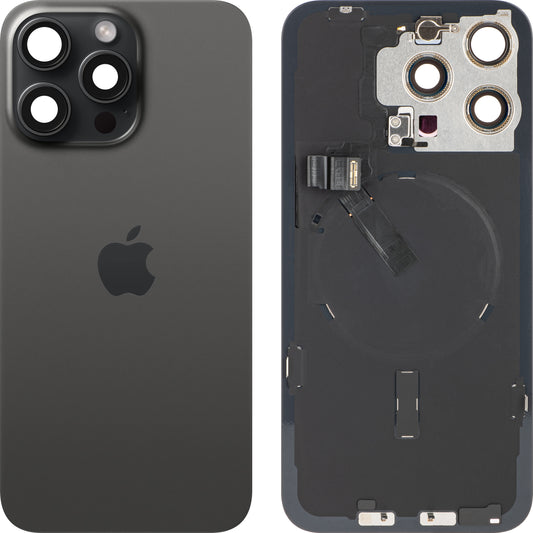 Капак за батерия Apple iPhone 15 Pro Max, черен (Black Titanium), Swap