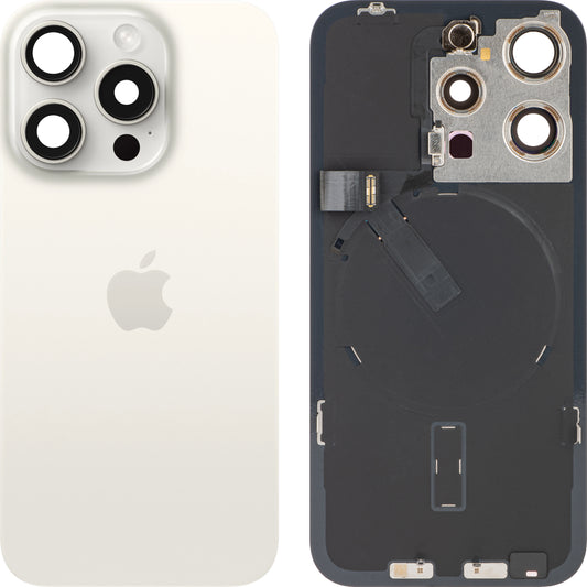 Капак за батерията на Apple iPhone 15 Pro, бял (бял титан), Swap