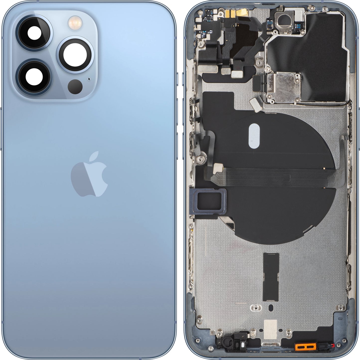 Капак за батерията на Apple iPhone 13 Pro, с половин калъф, син (Sierra Blue), Swap