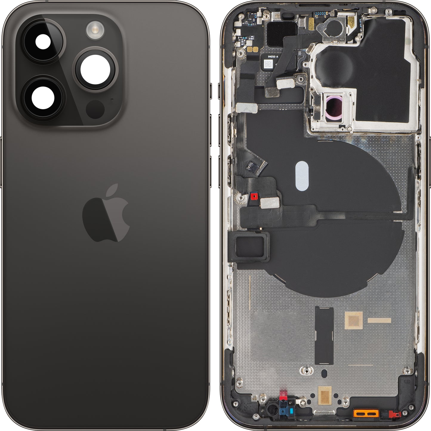 Капак за батерията на Apple iPhone 14 Pro, със среден калъф, черен (Space Black), Swap