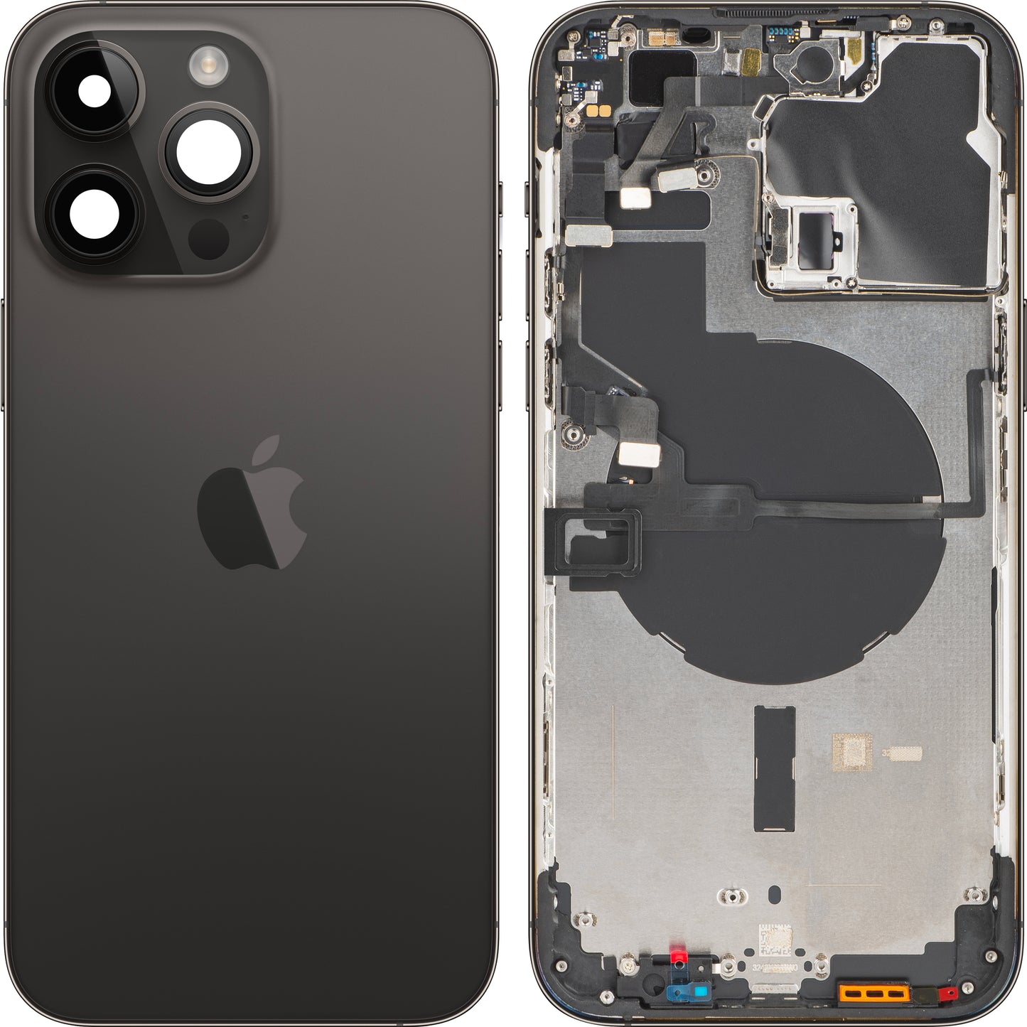 Капак за батерията на Apple iPhone 14 Pro Max, със среден калъф, черен (Space Black), Swap
