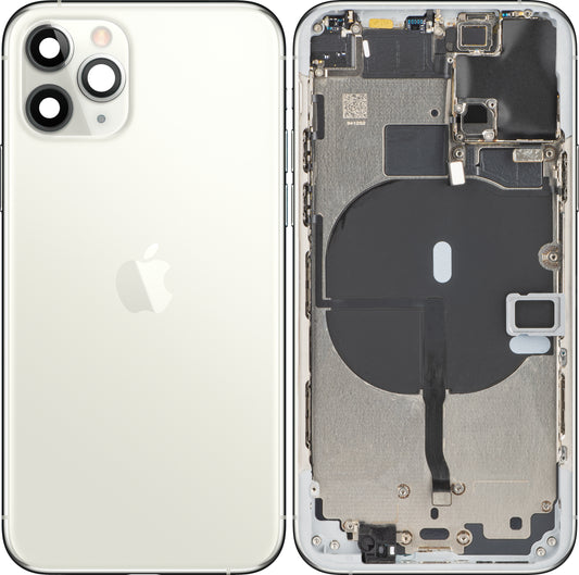 Капак за батерията на Apple iPhone 11 Pro, със среден калъф, сребрист, смяна
