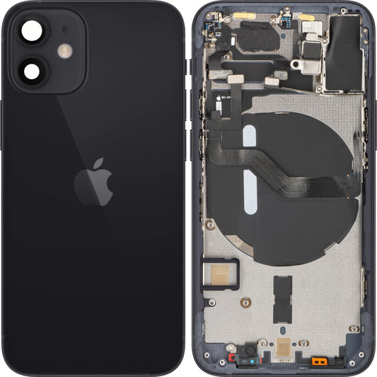 Капак за батерията на Apple iPhone 12 mini, със среден корпус, черен, за размяна