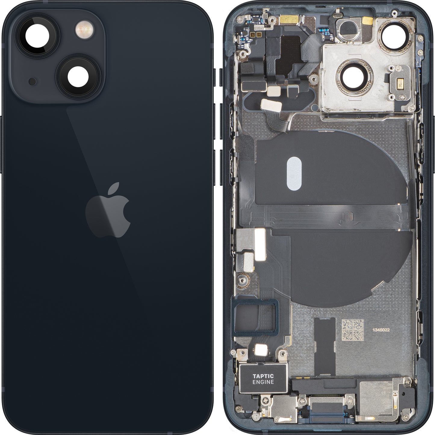 Капак на батерията Apple iPhone 13 mini, със средна корпусна част, пълен комплект, черен (Midnight), Swap