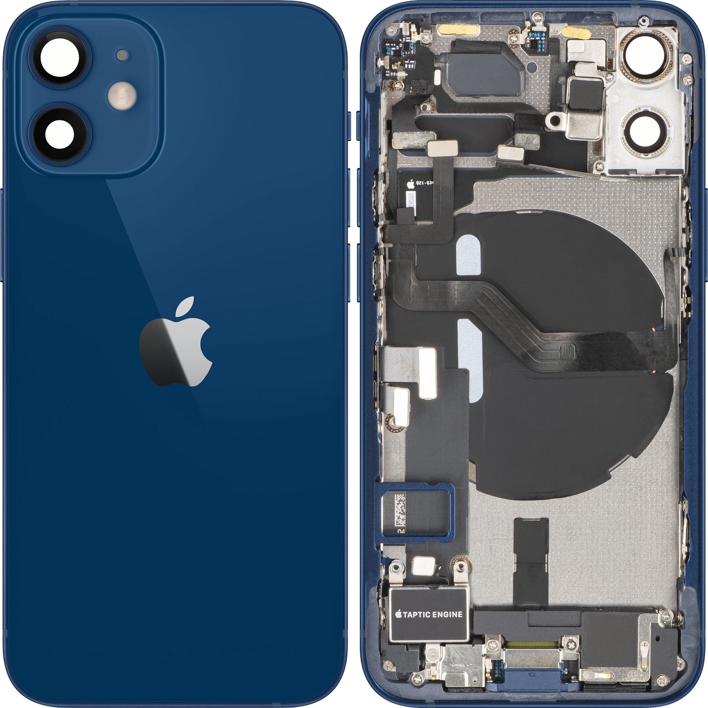 Капак на батерията Apple iPhone 12 mini, Със средна корпусна част, Пълен комплект, Син, Swap