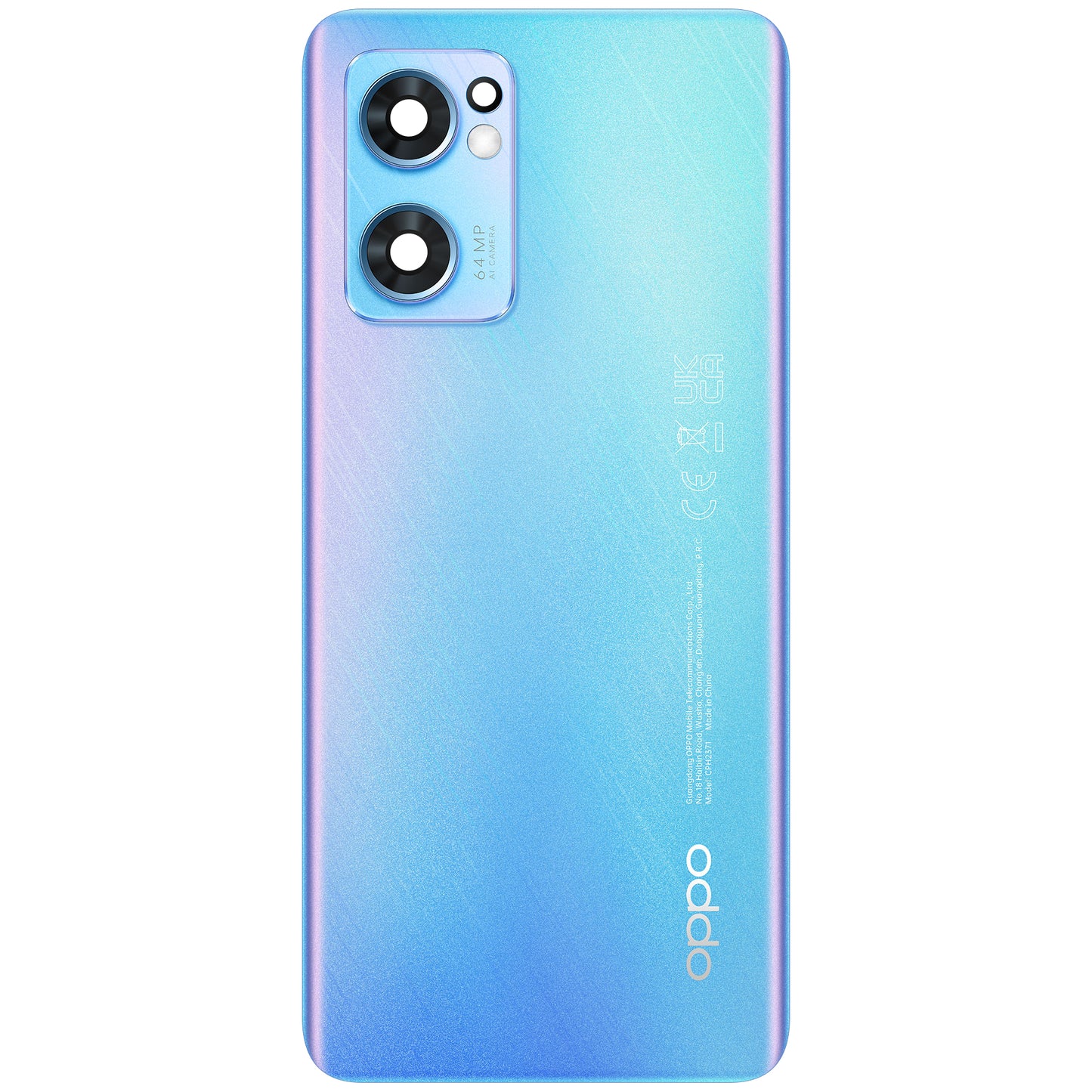 Капак на батерията Oppo Find X5 Lite / Reno7 5G, син (Startrails Blue), смяна