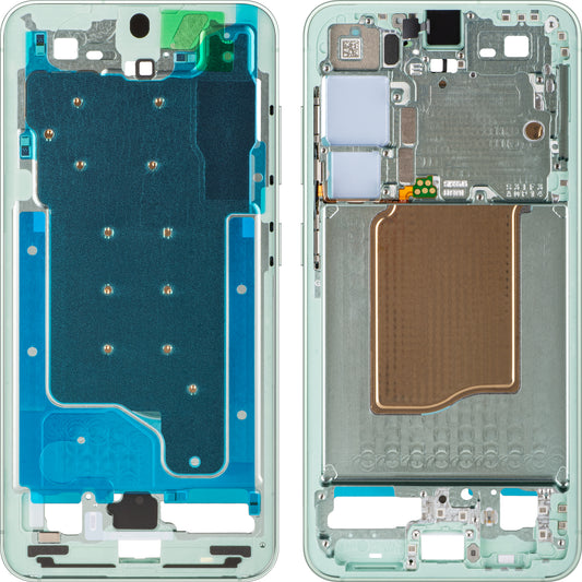 Carcasa Mijloc Samsung Galaxy S25 S931, Зелена (Mint), Service Pack GH82-36328B