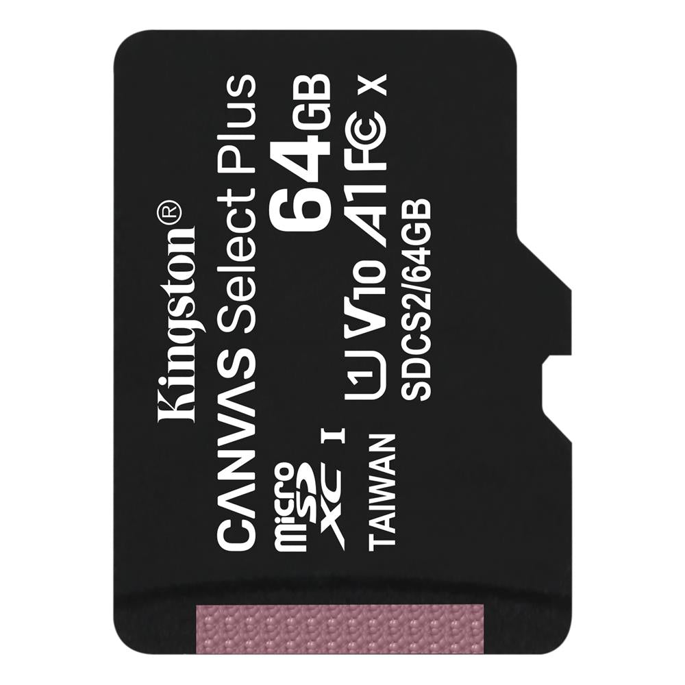 Kingston Canvas Select Plus, 64Gb, Class 10 / UHS-1 U1 SDCS2/64GBSP microSDXC карта памет