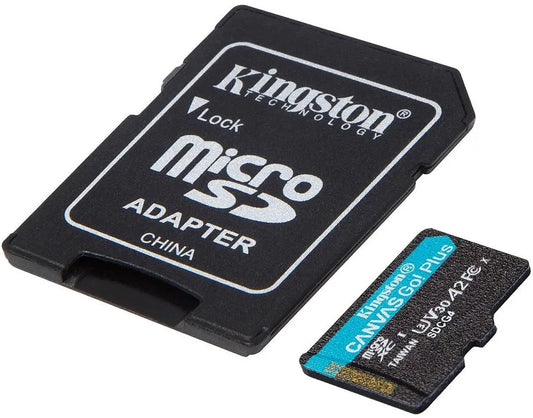 Карта памет microSDXC Kingston Canvas Go Plus Android A2, 64Gb, Клас 10 / UHS-1 U3, С адаптер SDCG4/64GB