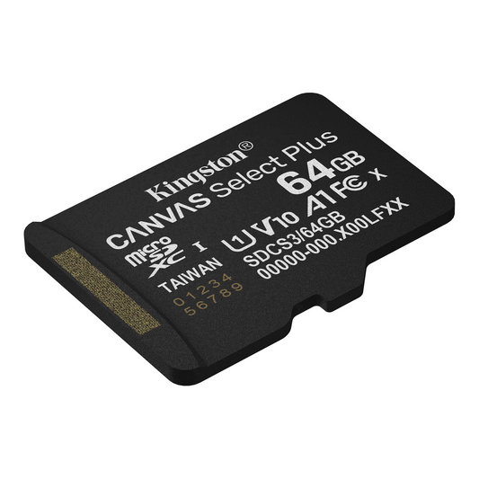 Карта памет microSDXC Kingston Canvas Select Plus Android A1, 64Gb, Клас 10 / UHS-1 U1 SDCS3/64GBSP