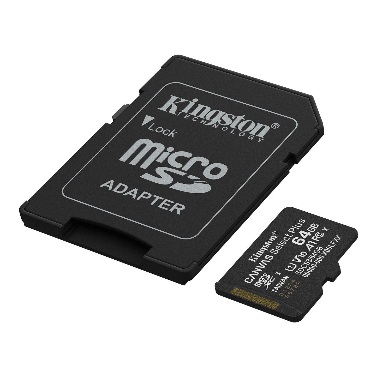 Карта памет microSDXC Kingston Canvas Select Plus Android A1, 64Gb, Клас 10 / UHS-1 U1, С адаптер SDCS3/64GB