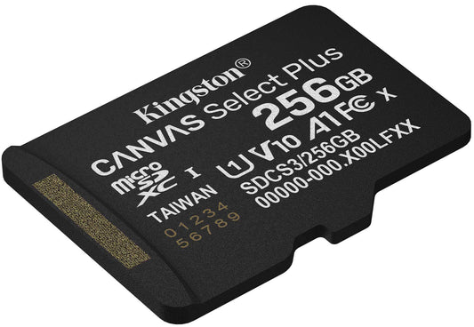 Карта памет microSDXC Kingston Canvas Select Plus Android A1, 256Gb, Клас 10 / UHS-1 U1 SDCS3/256GBSP
