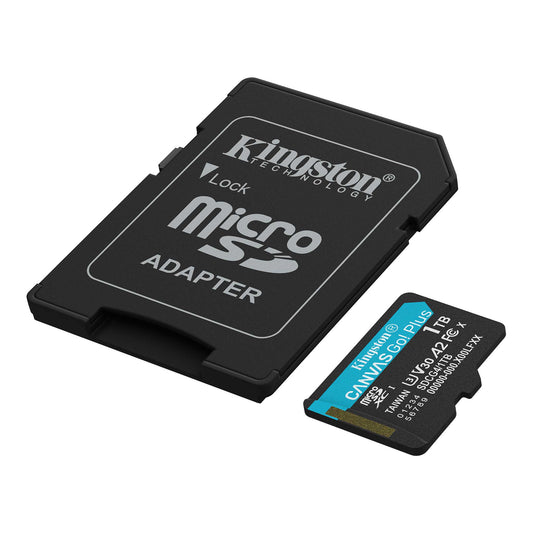 Карта памет microSDXC Kingston Canvas Go Plus Android A2, 1TB, Клас 10 / UHS-1 U3, С адаптер SDCG4/1TB