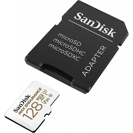 Карта памет microSDXC SanDisk MAX Endurance, 128Gb, Клас 10 / UHS-1 U3, С адаптер SDSQQVR-128G-GN6IA