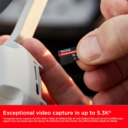 Карта памет microSDXC SanDisk Express, 128Gb, Клас 10 / UHS-1 U3 SDSQXFN-128G-GN4NN