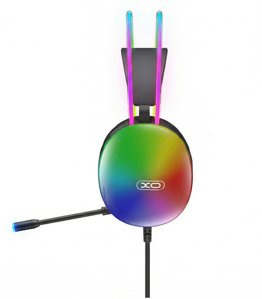 Геймърски слушалки 3.5мм XO Design GE11, RGB, Черни