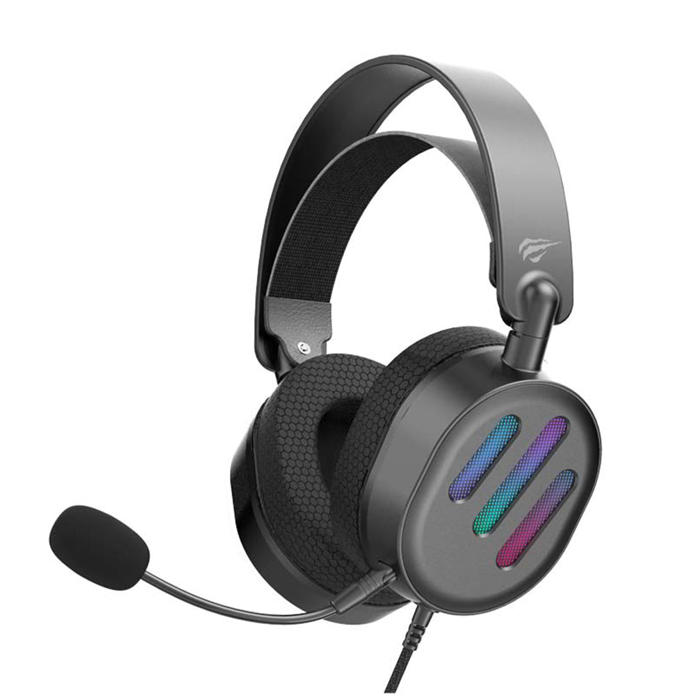 Геймърски слушалки USB HAVIT H2038U, RGB, 2m, Черни