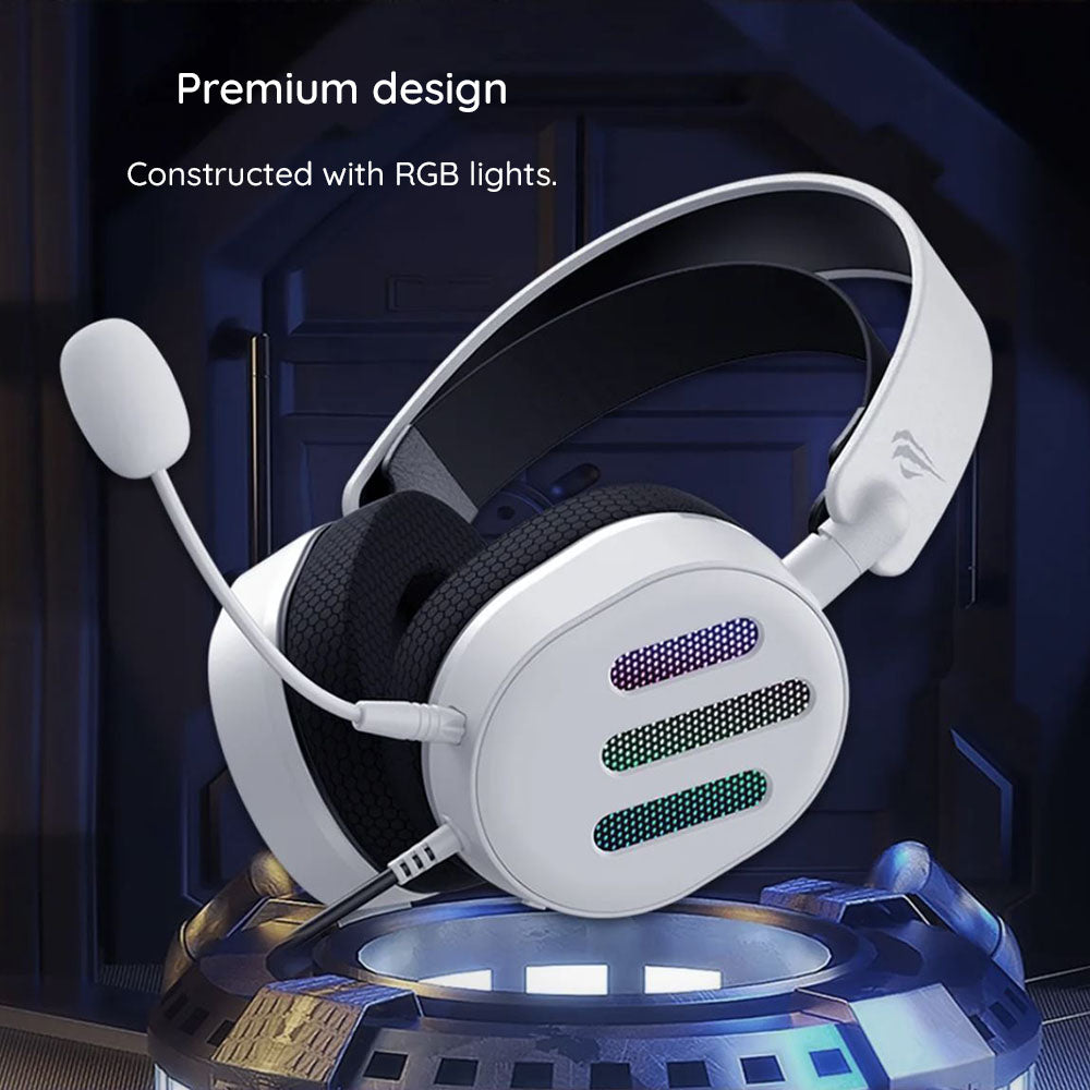 Геймърски слушалки USB HAVIT H2038U, RGB, 2m, Черни