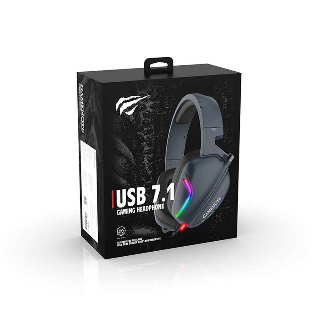 Геймърски слушалки USB HAVIT H2038U, RGB, 2m, Черни